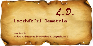 Laczházi Demetria névjegykártya